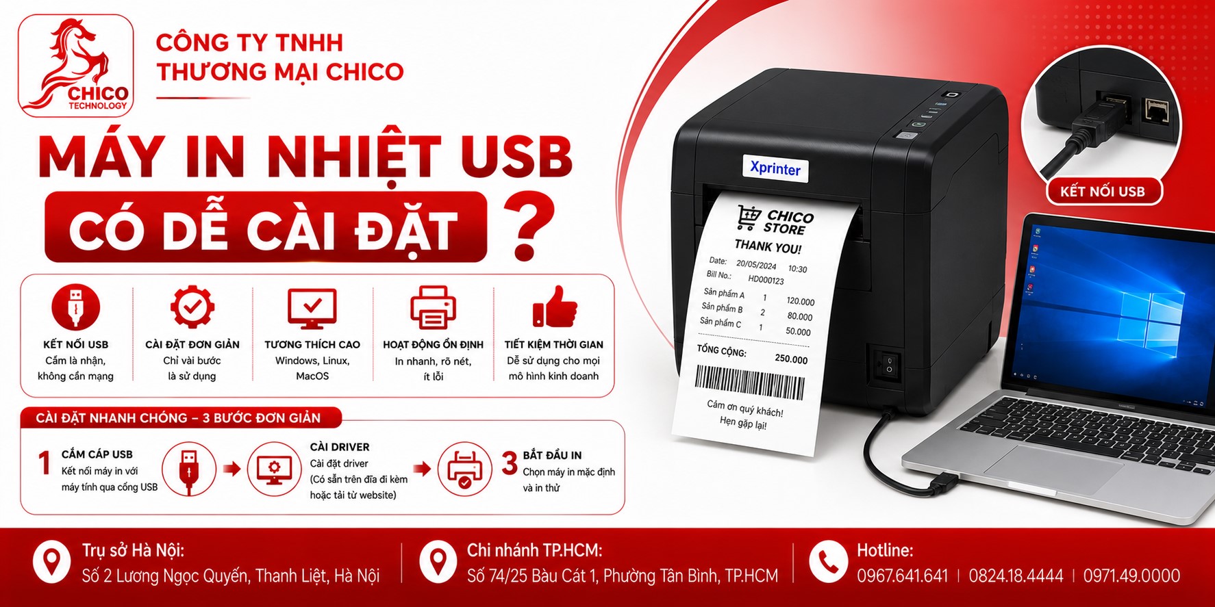 Máy In Nhiệt USB Có Dễ Cài Đặt Không? Hướng Dẫn Chi Tiết