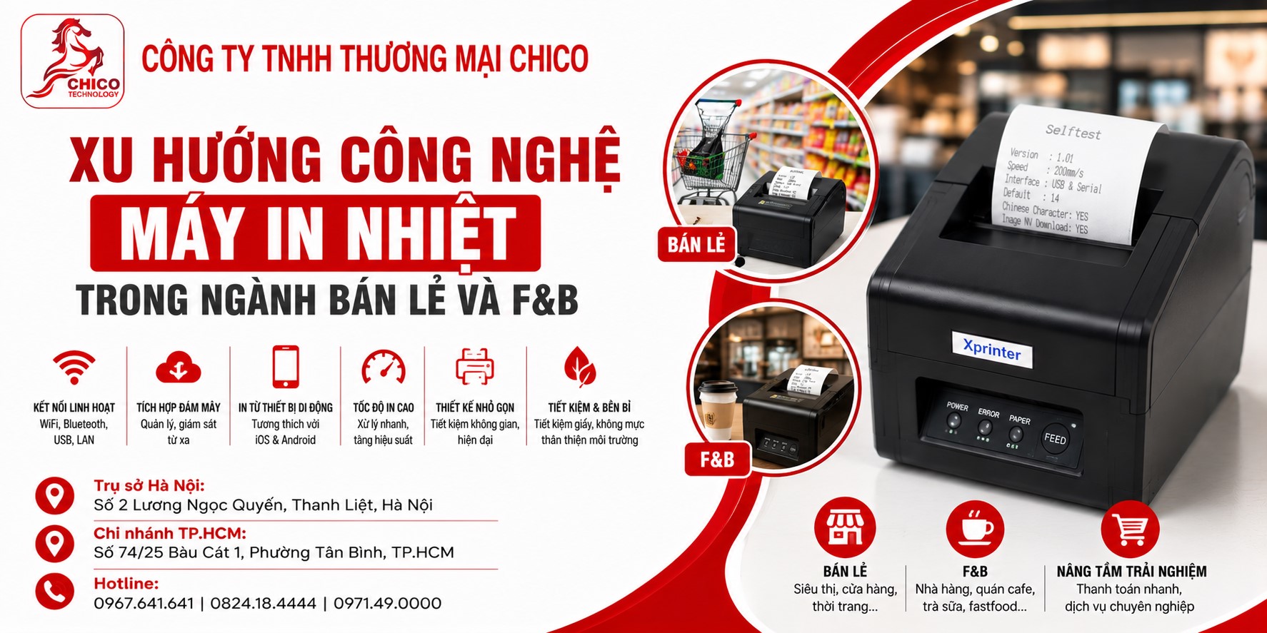 Xu Hướng Công Nghệ Máy In Nhiệt Trong Ngành Bán Lẻ Và F&B Mới Nhất