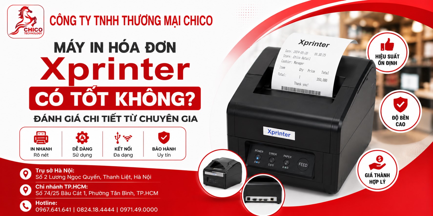 Máy In Hóa Đơn Xprinter Có Tốt Không? Đánh Giá Chi Tiết Từ A-Z