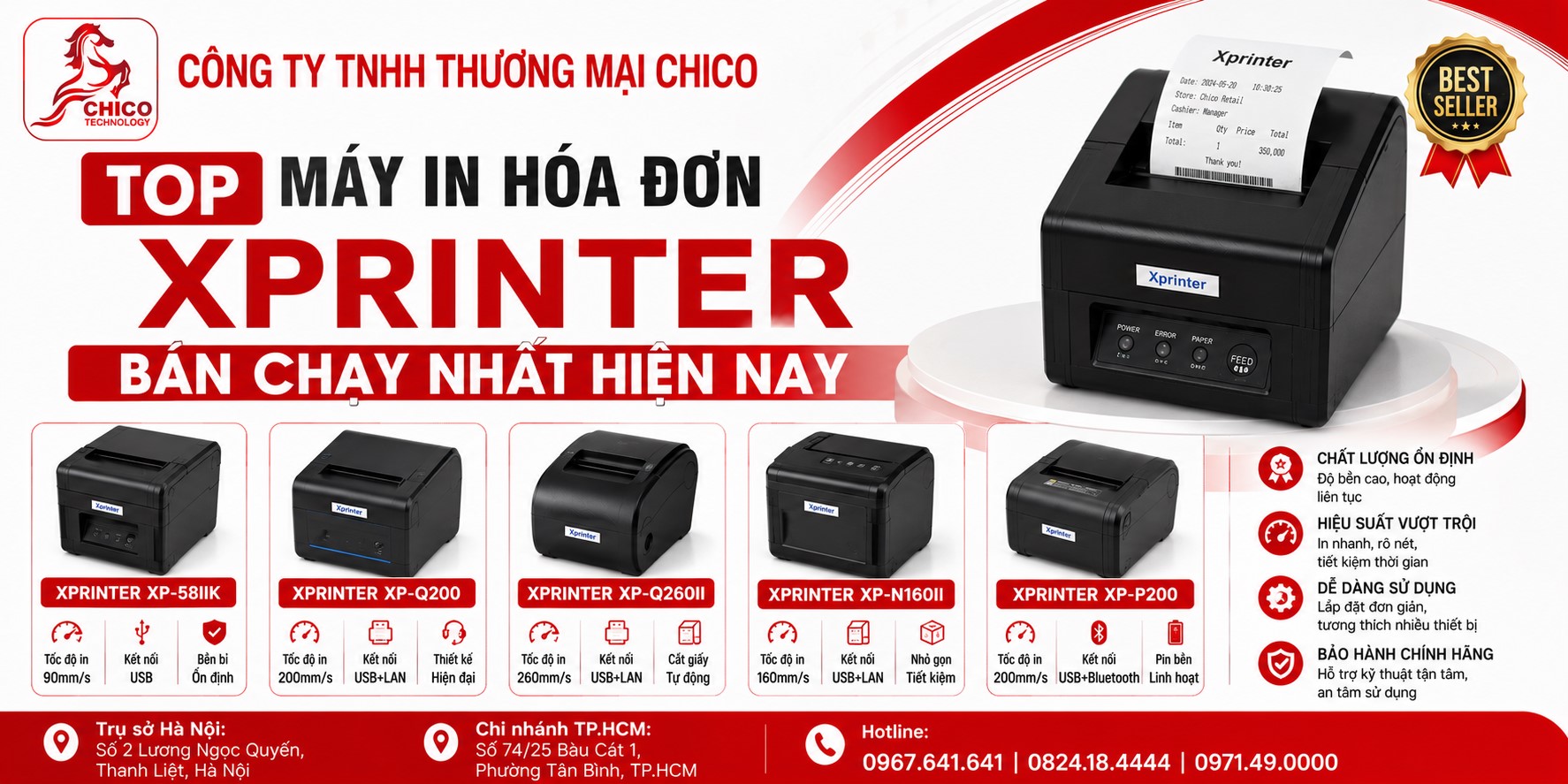 Top Máy In Hóa Đơn Xprinter Bán Chạy Nhất Hiện Nay