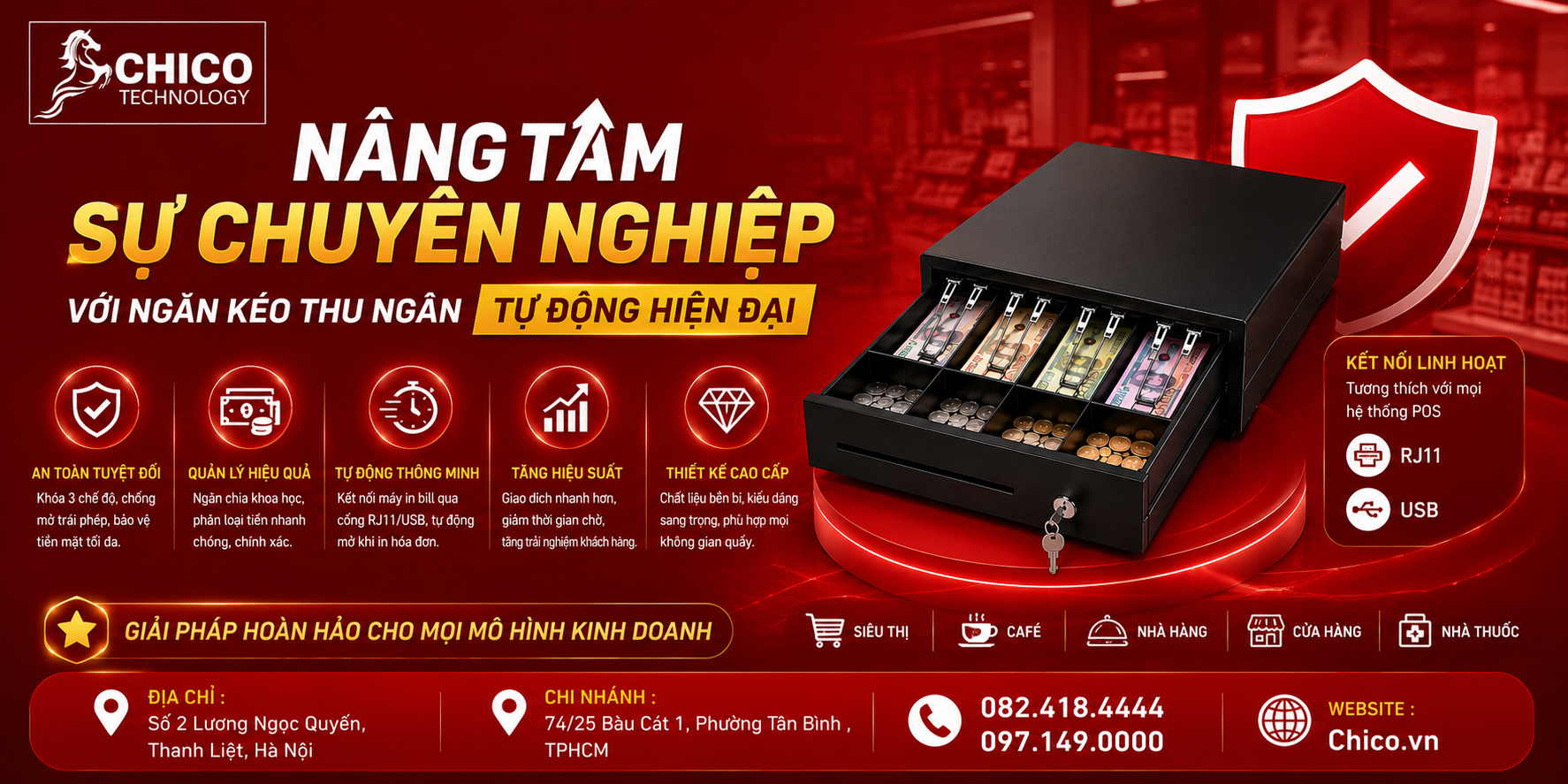 Nâng Tầm Sự Chuyên Nghiệp Với Ngăn Kéo Thu Ngân Tự Động