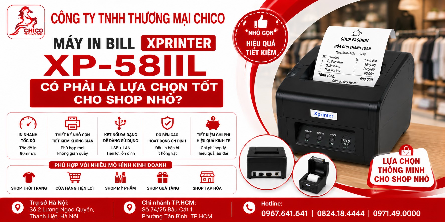 Máy In Bill Xprinter XP-58IIL Có Tốt Cho Shop Nhỏ Không?