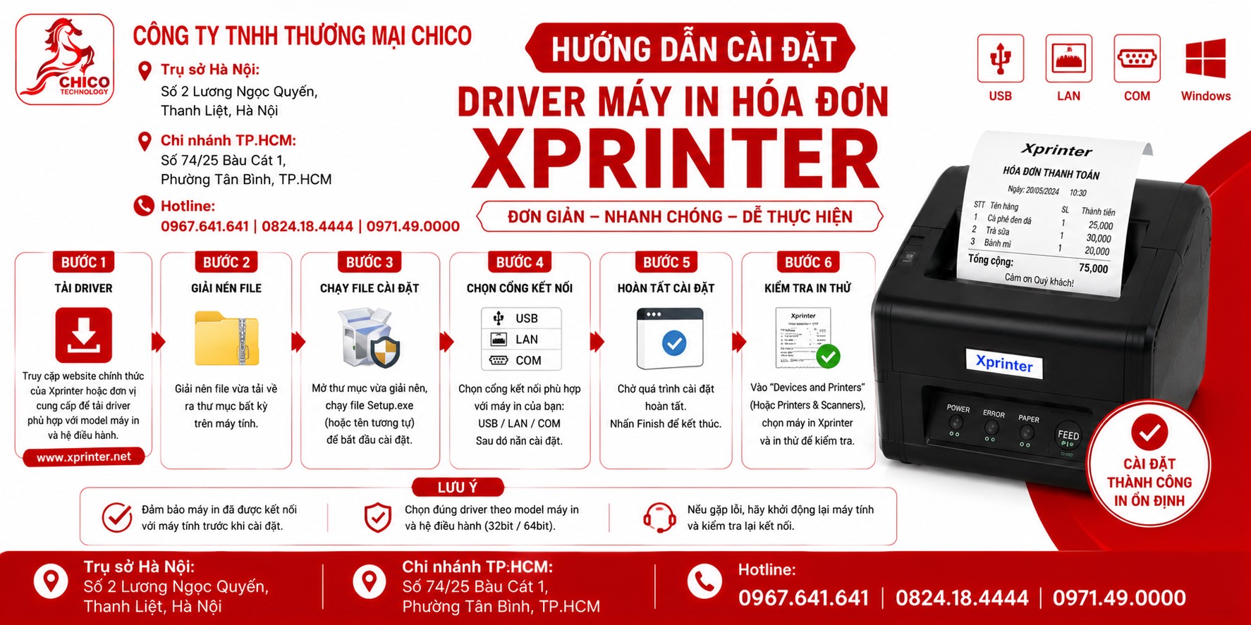 Hướng Dẫn Cài Đặt Driver Máy In Hóa Đơn Xprinter Chi Tiết Từ A-Z
