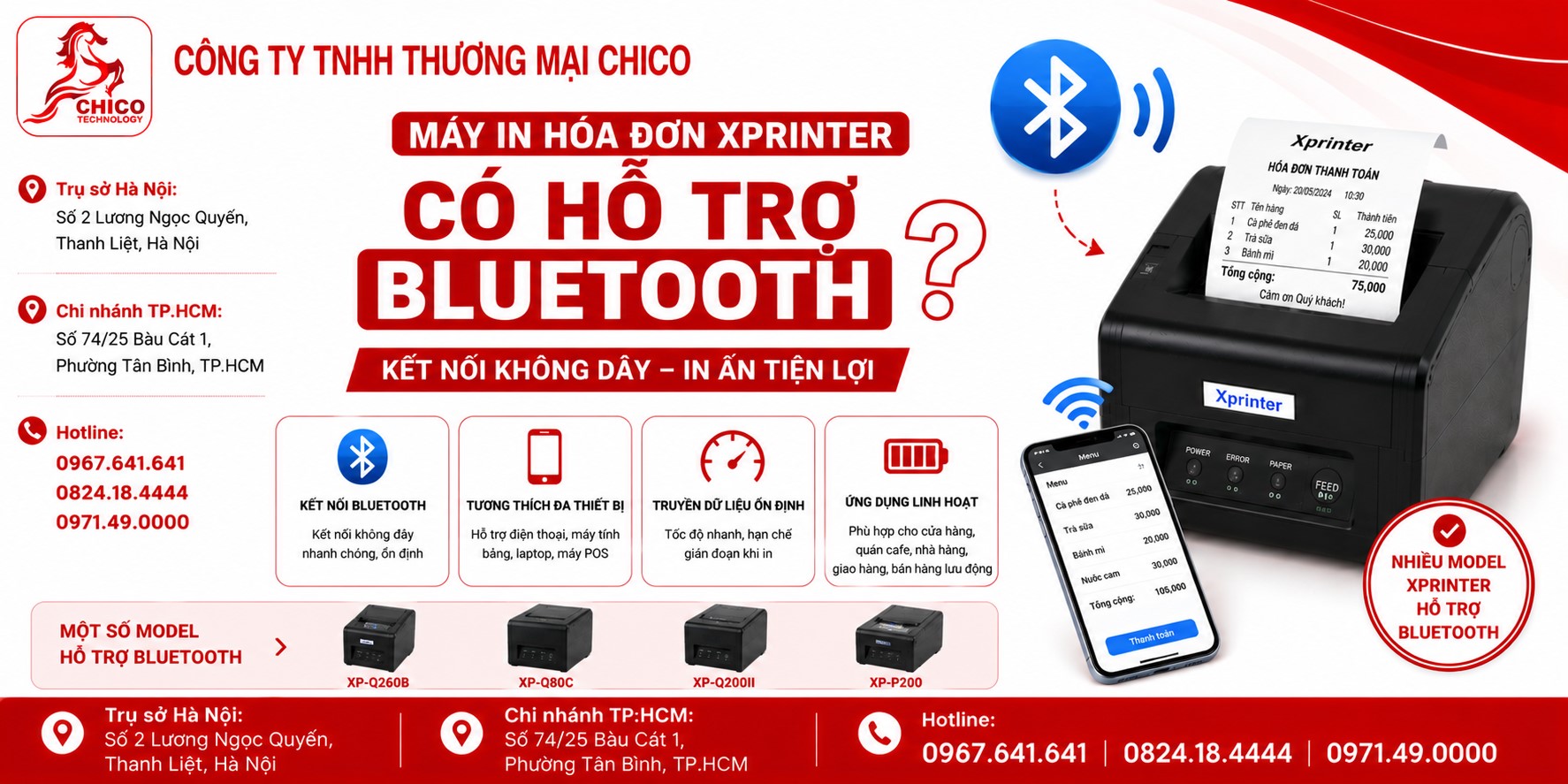 Máy In Hóa Đơn Xprinter Có Hỗ Trợ Bluetooth Không? Giải Đáp Chi Tiết