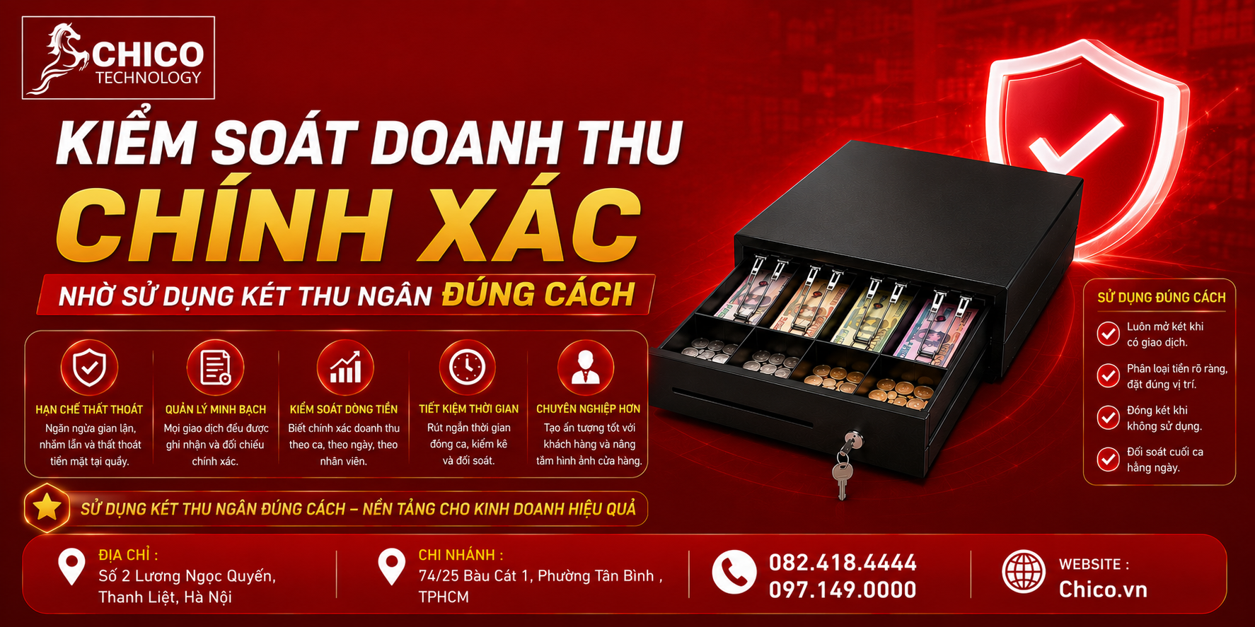 Kiểm Soát Doanh Thu Chính Xác Nhờ Sử Dụng Két Thu Ngân Đúng Cách