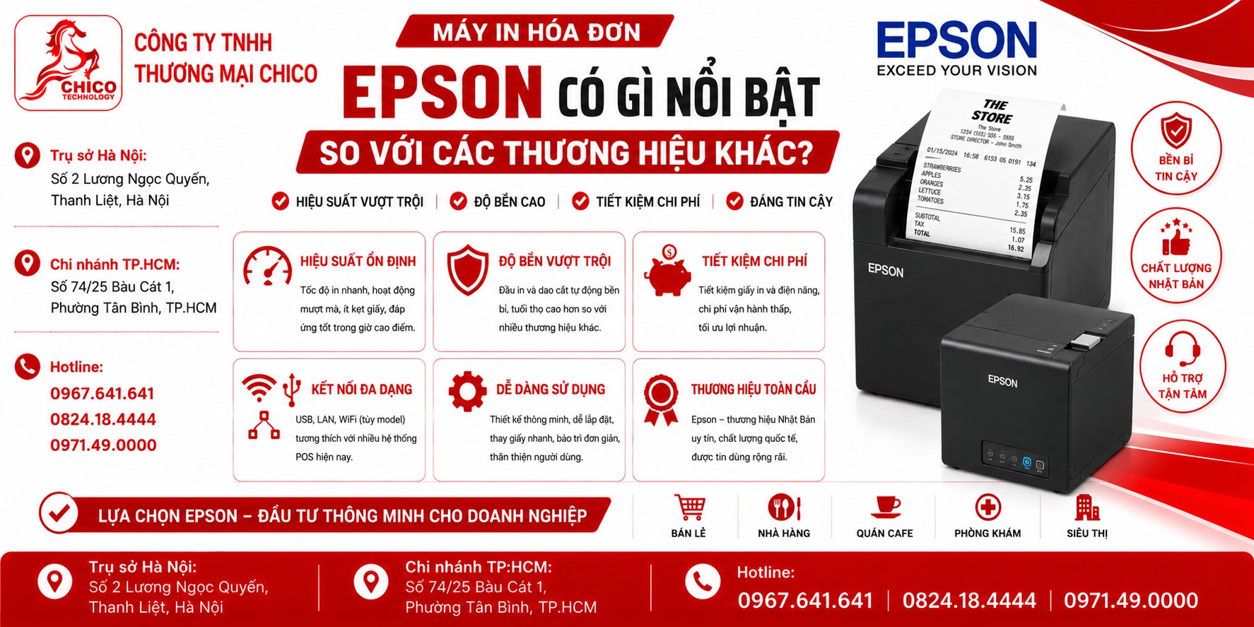 Máy In Hóa Đơn Epson Có Gì Nổi Bật So Với Các Thương Hiệu Khác?