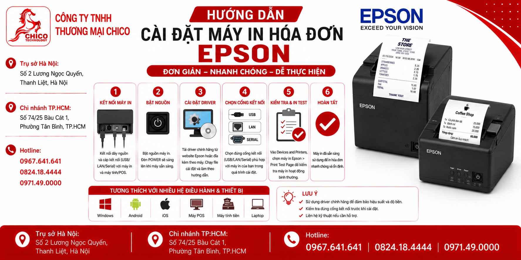 Hướng Dẫn Cài Đặt Máy In Hóa Đơn Epson Chi Tiết Từ A-Z