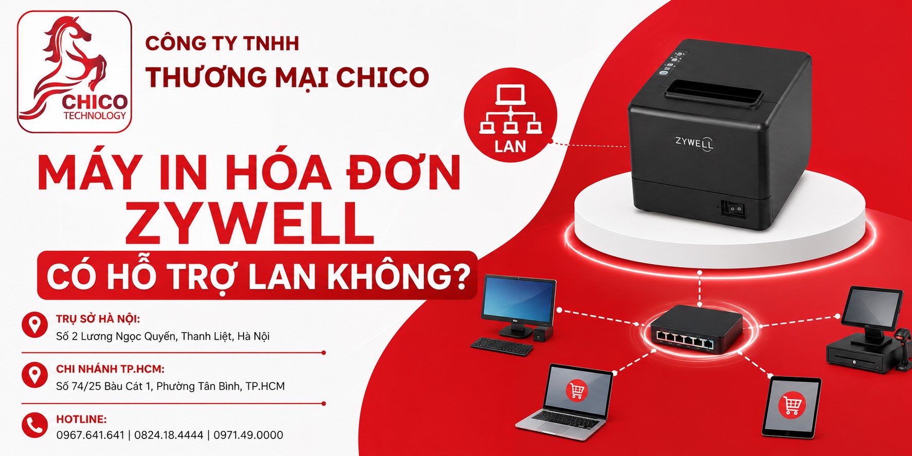 Máy In Hóa Đơn Zywell Có Hỗ Trợ LAN Không? Giải Đáp Chi Tiết