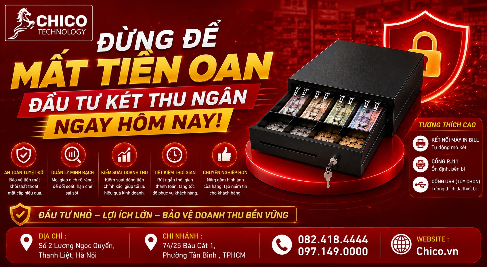 Đừng Để Mất Tiền Oan: Đầu Tư Két Thu Ngân Ngay Hôm Nay!
