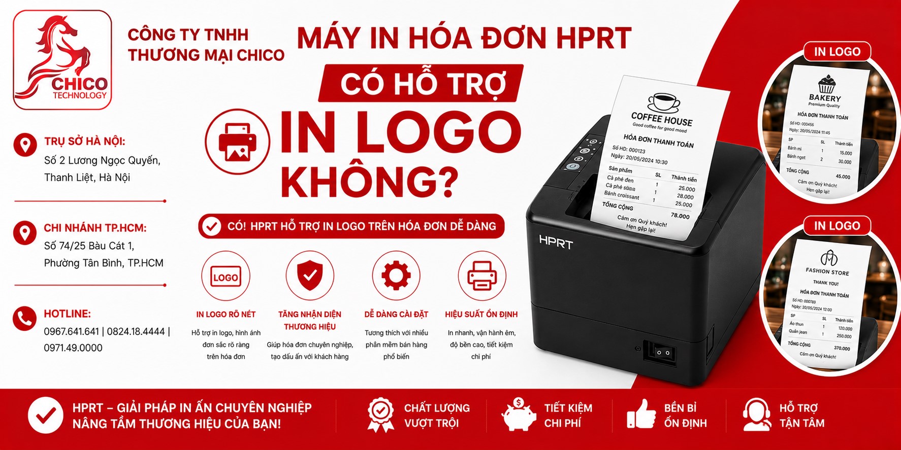 Máy In Hóa Đơn HPRT Có Hỗ Trợ In Logo Không? Giải Đáp Chi Tiết