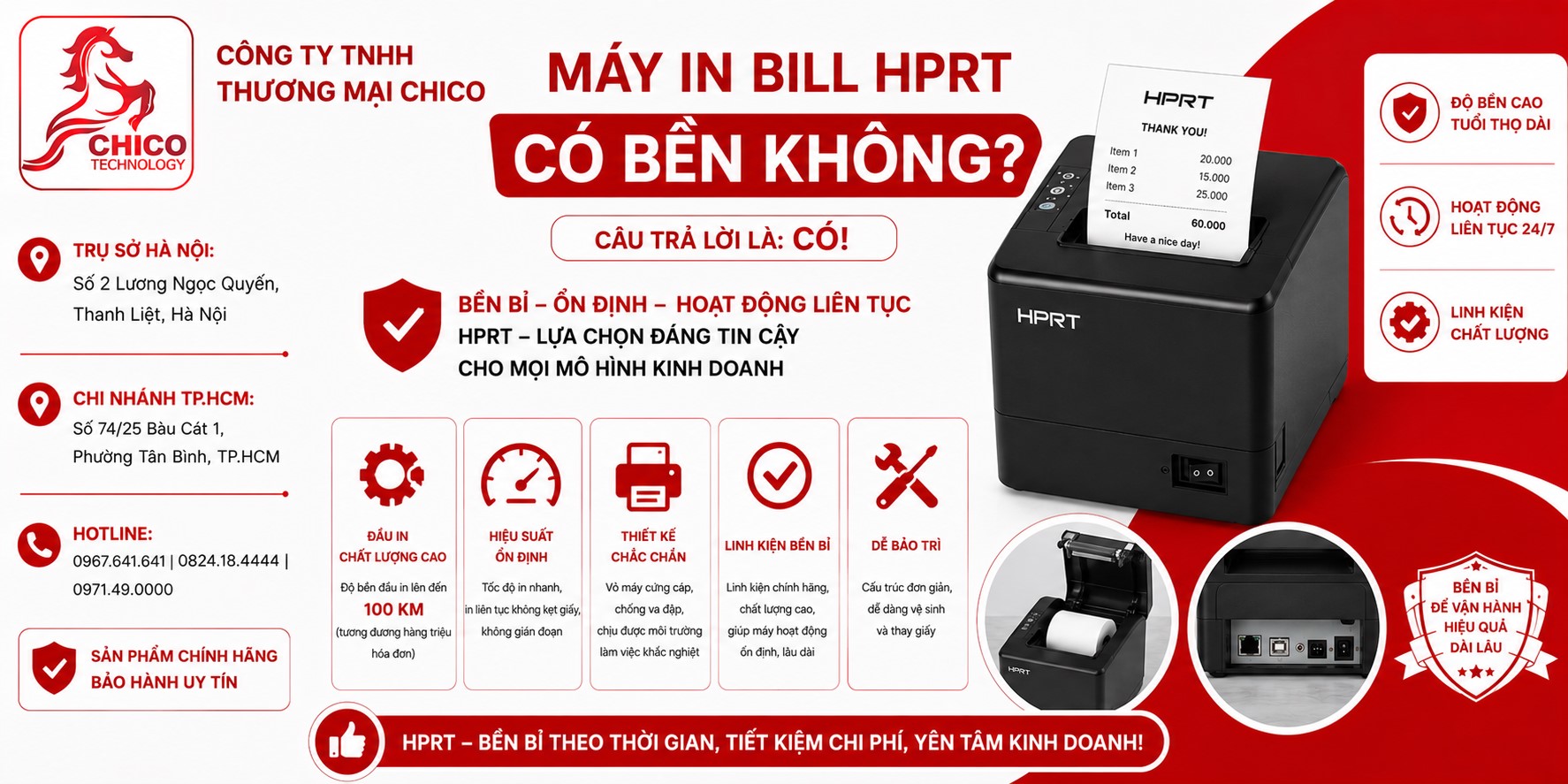 Máy In Bill HPRT Có Bền Không? Đánh Giá Chi Tiết Thực Tế