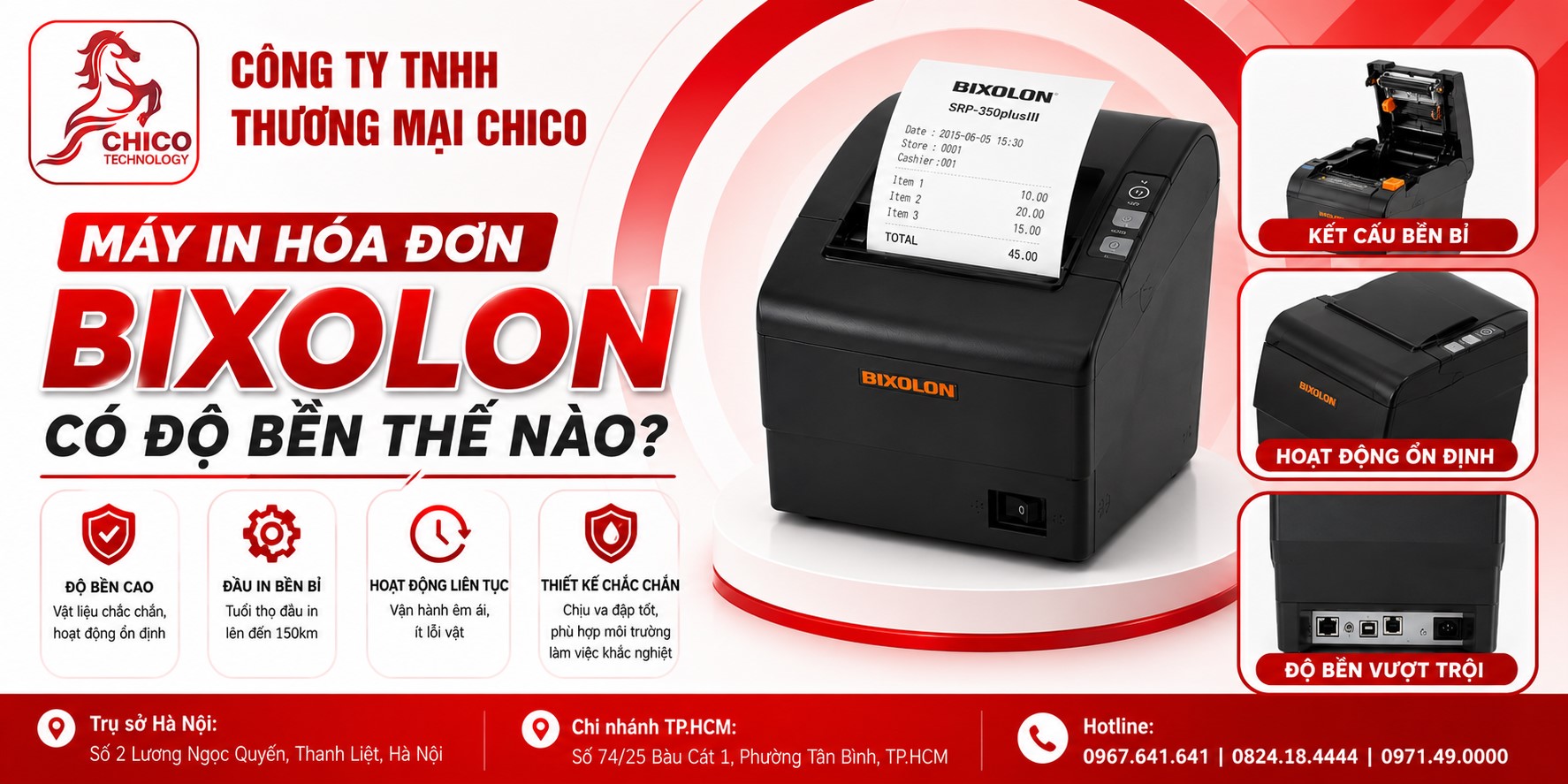 Máy In Hóa Đơn Bixolon Có Độ Bền Thế Nào? Đánh Giá Chi Tiết