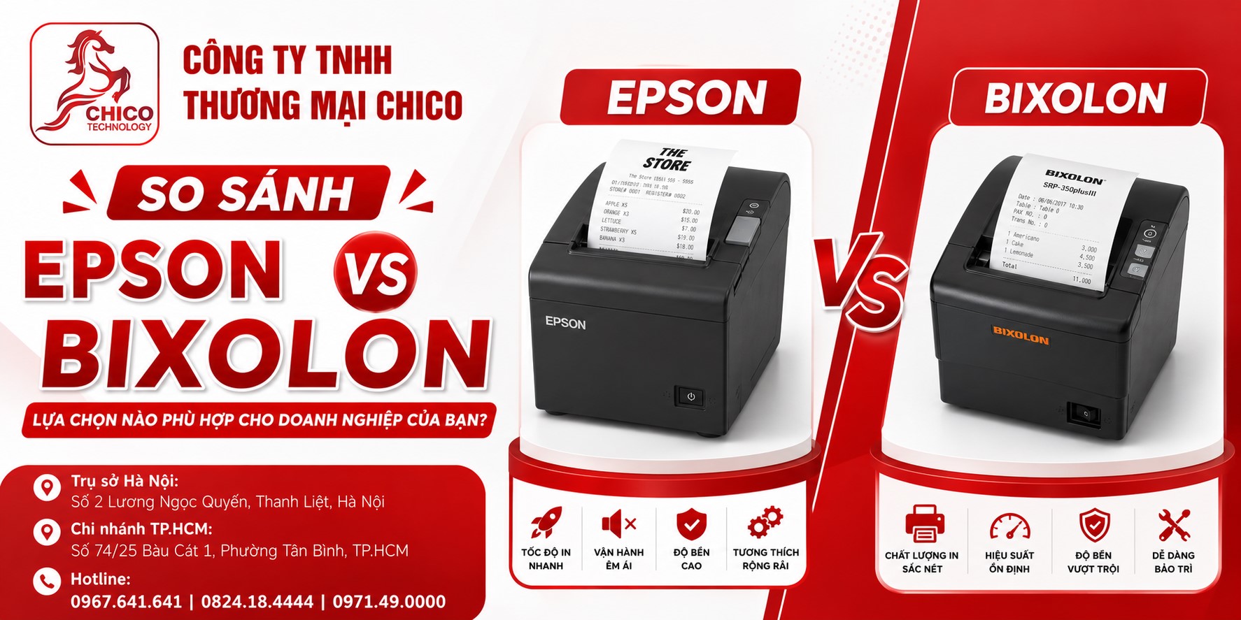 So Sánh Epson Và Bixolon: Đâu Là Ông Vua Máy In Cao Cấp?