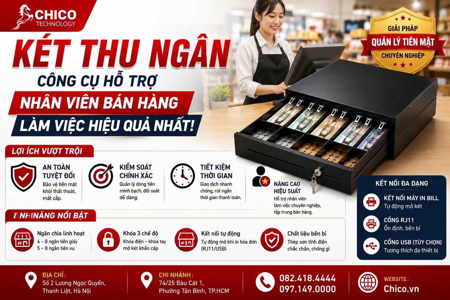 Két Thu Ngân – Trợ Thủ Đắc Lực Cho Nhân Viên Bán Hàng