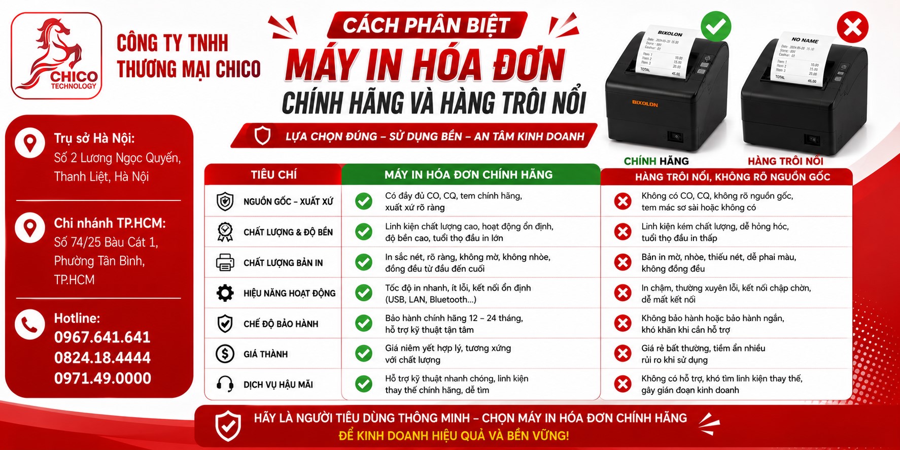 Cách Phân Biệt Máy In Hóa Đơn Chính Hãng Và Hàng Trôi Nổi Chuẩn Nhất