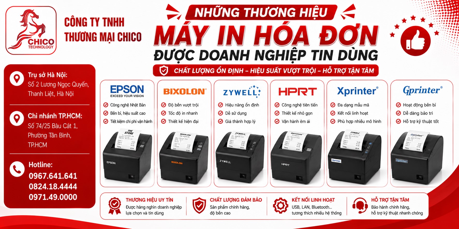 Những Thương Hiệu Máy In Hóa Đơn Được Doanh Nghiệp Tin Dùng Nhất