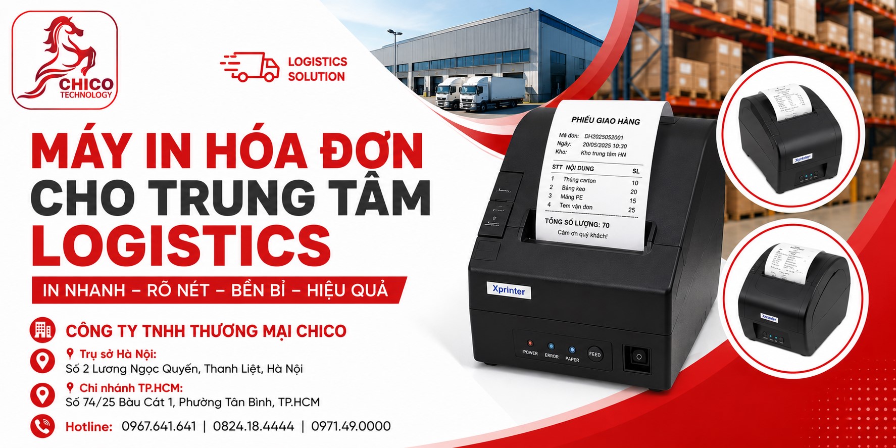 Máy In Hóa Đơn Cho Trung Tâm Logistics: Tiêu Chí & Model Tốt Nhất