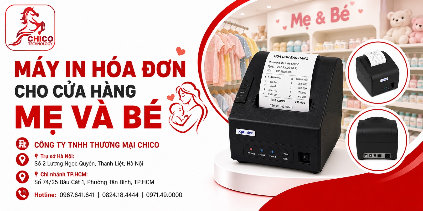 Máy In Hóa Đơn Cho Cửa Hàng Mẹ Và Bé: Tiêu Chí & Model Tốt Nhất