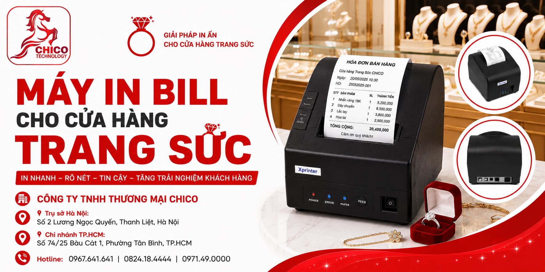 Máy In Bill Cho Cửa Hàng Trang Sức: Tiêu Chí Lựa Chọn Chuẩn Xác