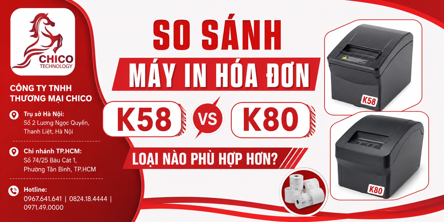 So Sánh Máy In Hóa Đơn K58 Và K80: Chọn Loại Nào Tốt Nhất?