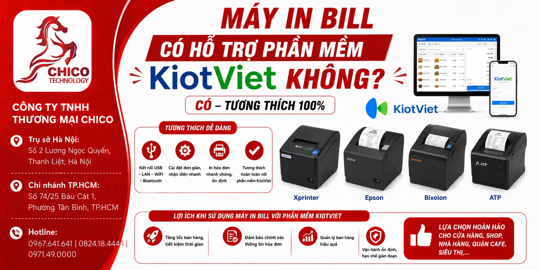 Máy In Bill Có Hỗ Trợ Phần Mềm KiotViet Không? Giải Đáp Chi Tiết