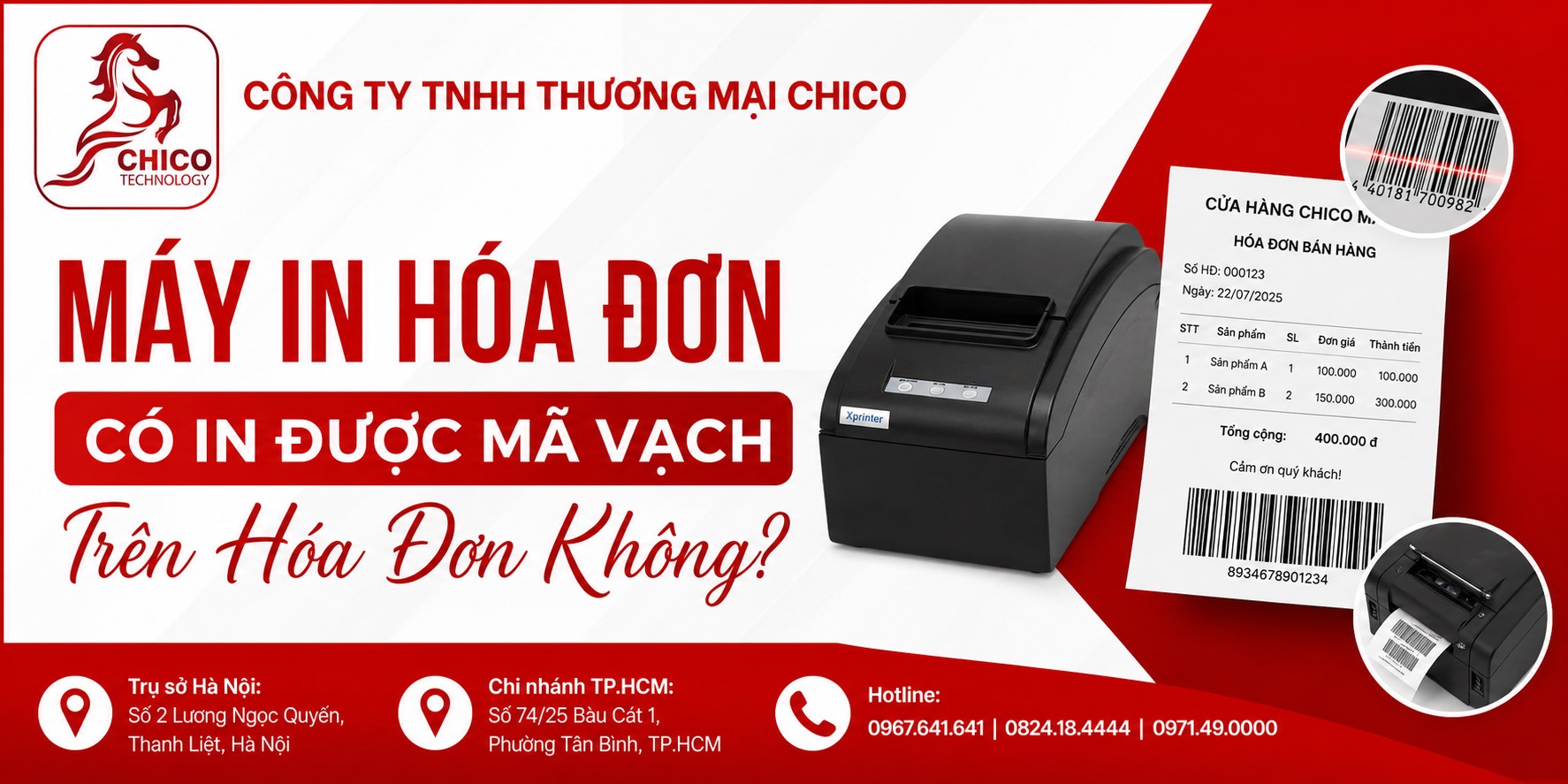 Máy In Hóa Đơn Có In Được Mã Vạch (Barcode) Không?