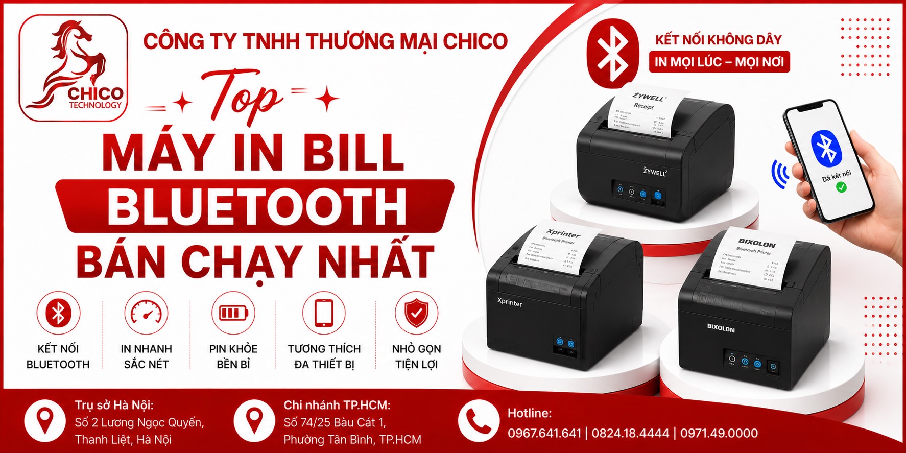 Top Máy In Bill Bluetooth Bán Chạy Nhất, Kết Nối Cực Nhạy