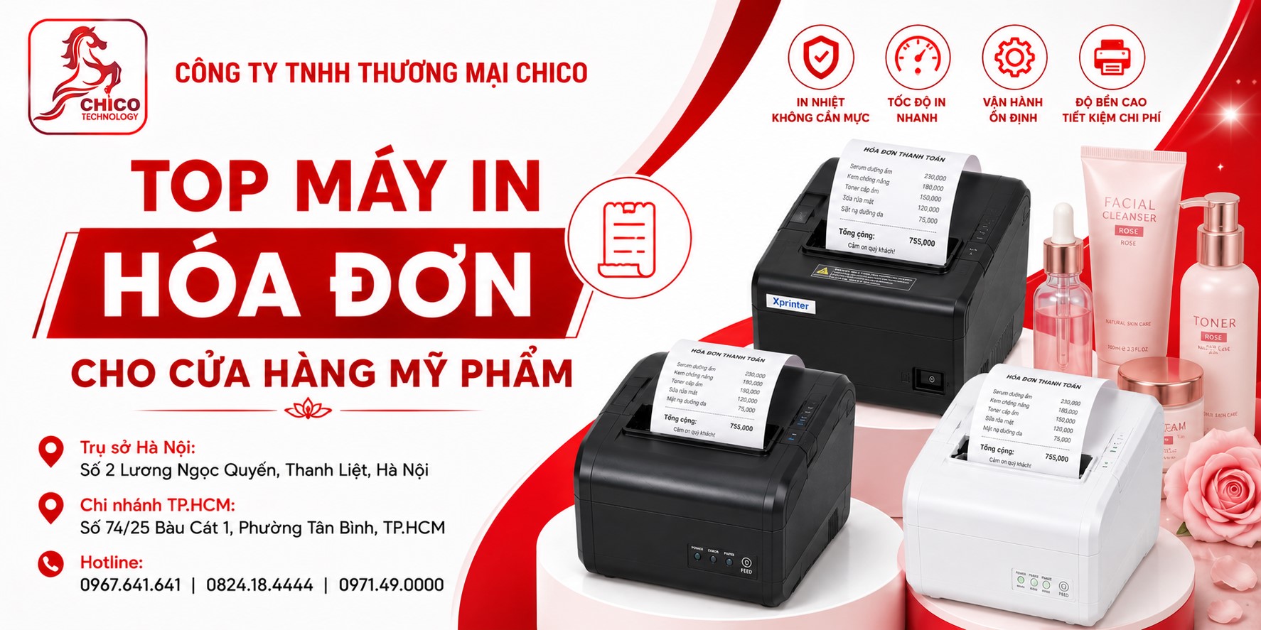 Top Máy In Hóa Đơn Cho Cửa Hàng Mỹ Phẩm In Nhanh, Sắc Nét