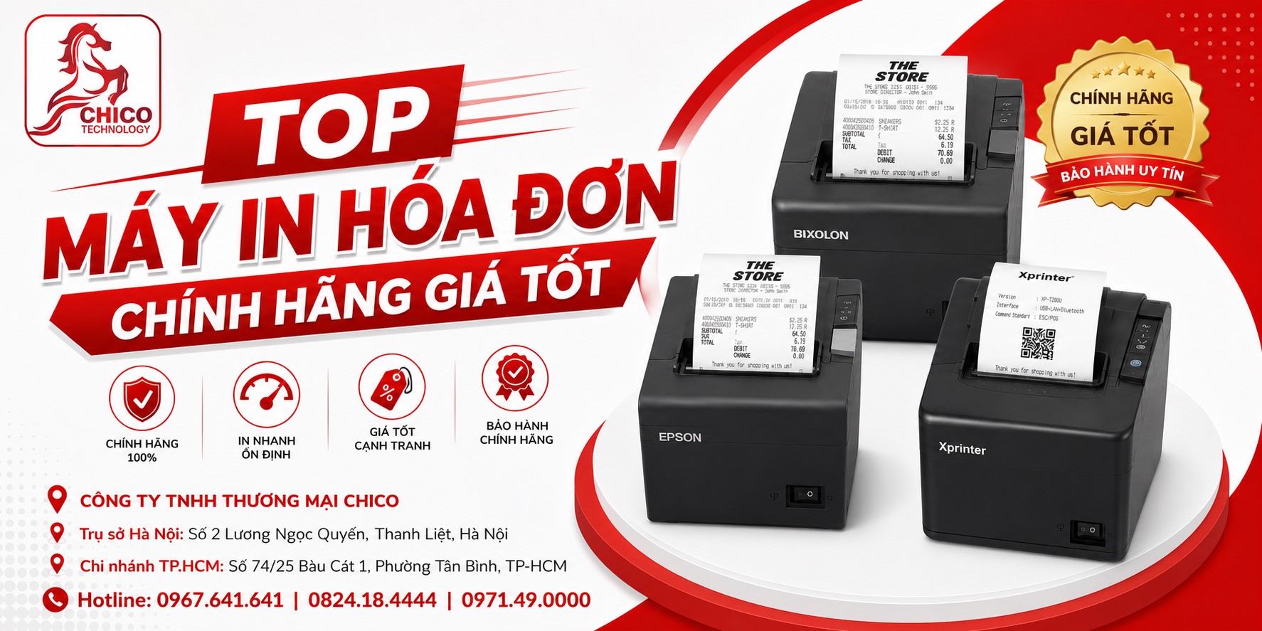 Top Máy In Hóa Đơn Chính Hãng Giá Tốt Nhất Cho Cửa Hàng
