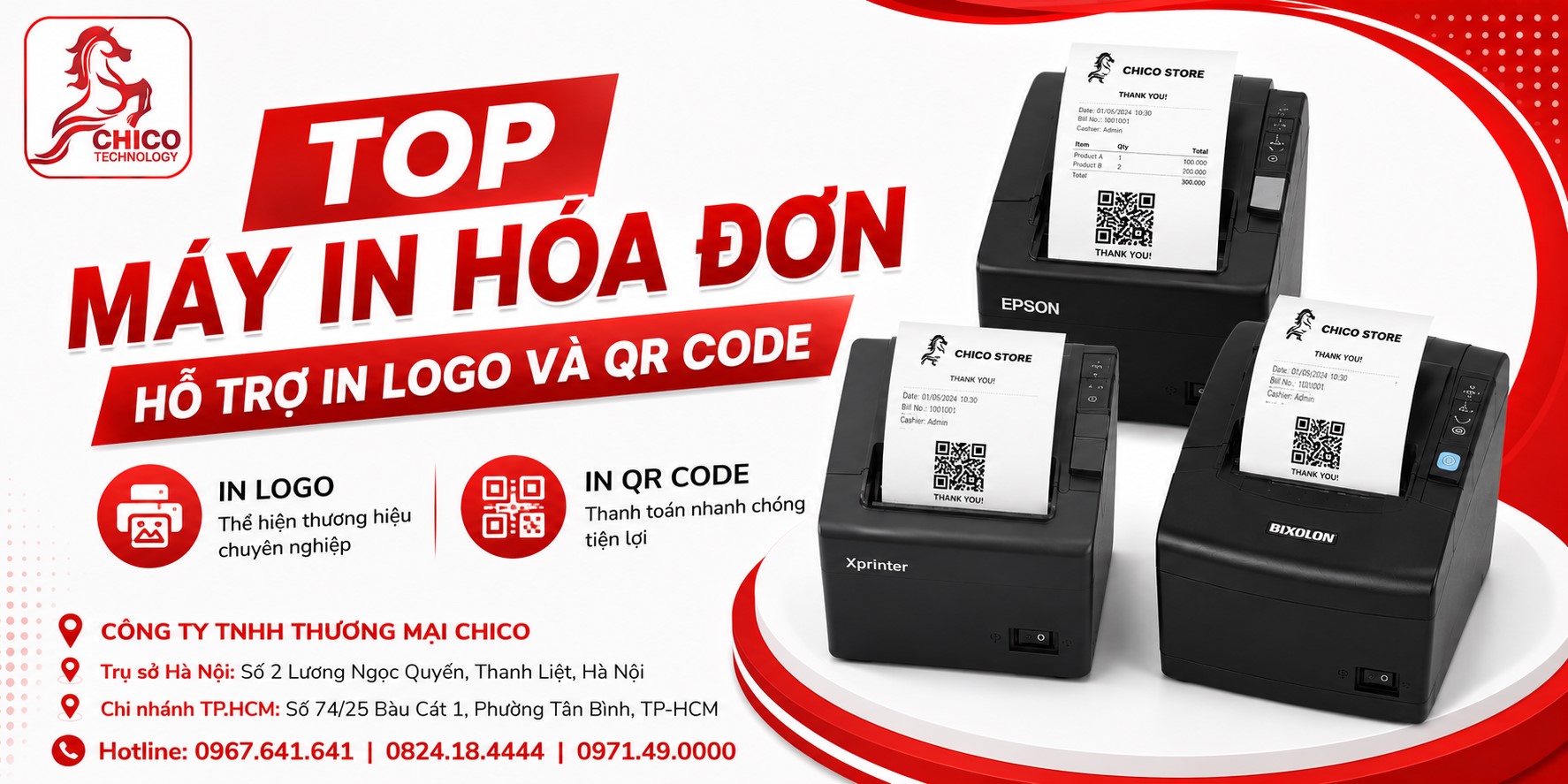 Top Máy In Hóa Đơn Hỗ Trợ In Logo Và QR Code Sắc Nét, Chuyên Nghiệp