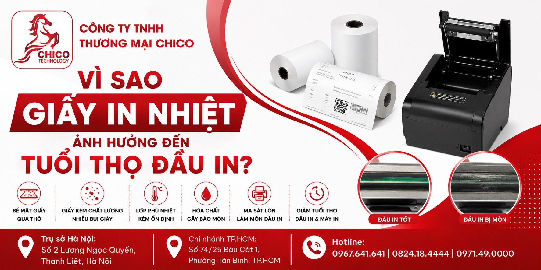 Vì Sao Giấy In Nhiệt Ảnh Hưởng Đến Tuổi Thọ Đầu In? Giải Đáp Chi Tiết