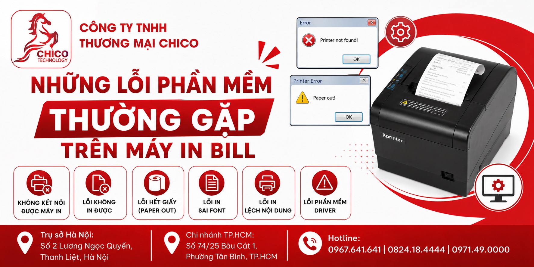 Những Lỗi Phần Mềm Thường Gặp Trên Máy In Bill Và Cách Sửa