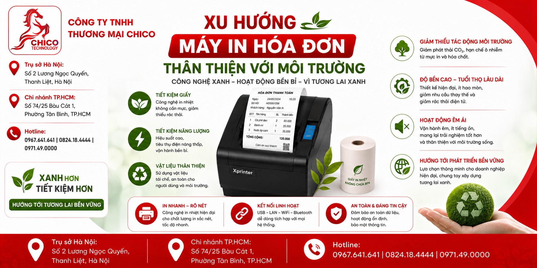 Xu Hướng Máy In Hóa Đơn Thân Thiện Với Môi Trường Mới Nhất