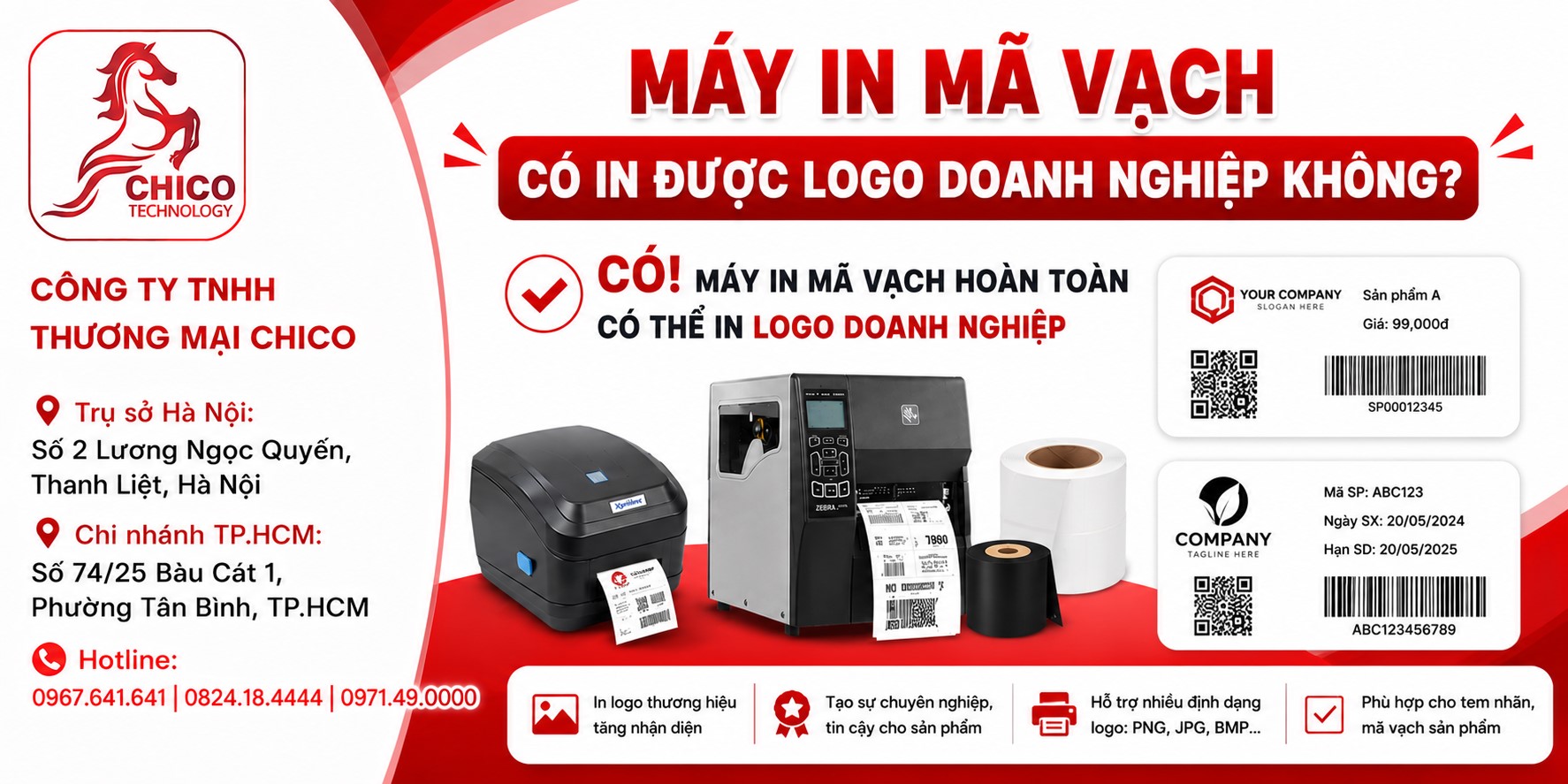 Máy In Mã Vạch Có In Được Logo Doanh Nghiệp Không?