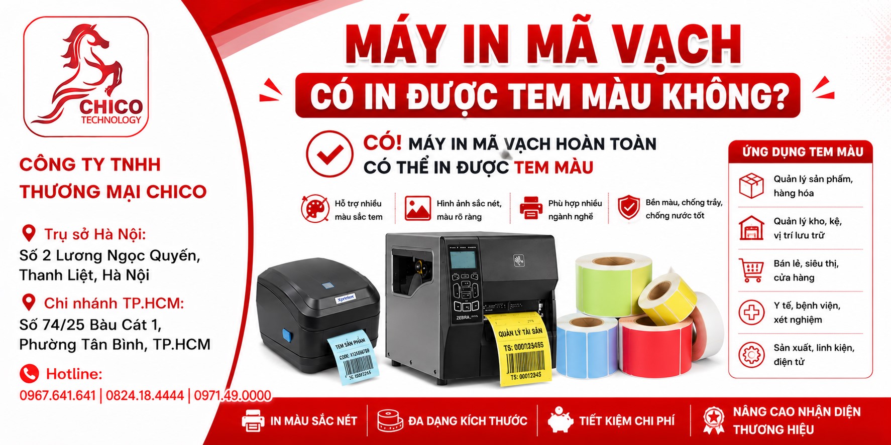 Máy In Mã Vạch Có In Được Tem Màu Không? Giải Đáp Chi Tiết