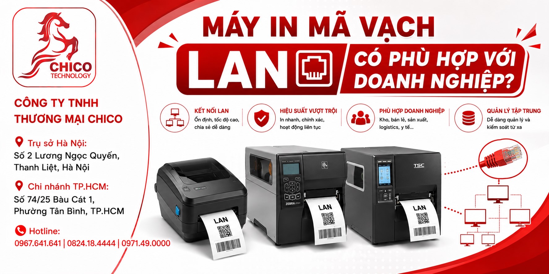 Máy In Mã Vạch LAN Có Phù Hợp Với Doanh Nghiệp? Đánh Giá Chi Tiết