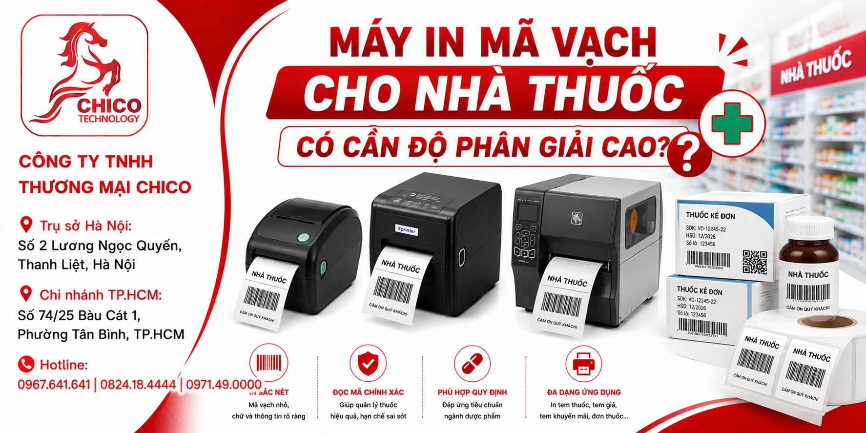 Máy In Mã Vạch Cho Nhà Thuốc Có Cần Độ Phân Giải Cao Không?