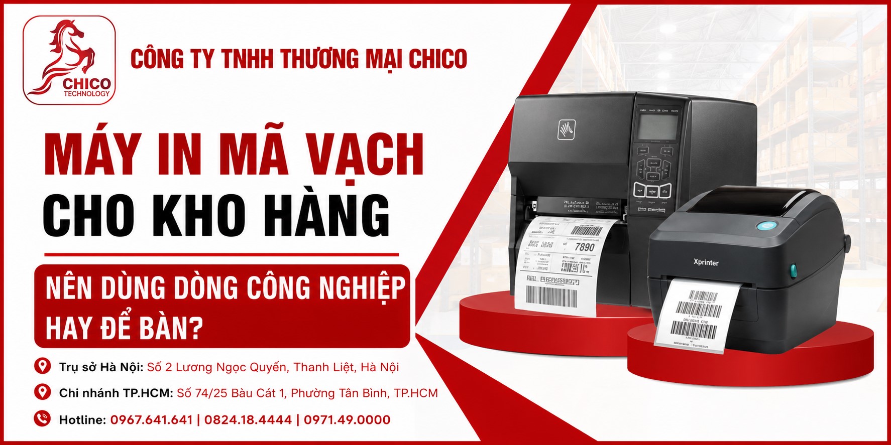 Máy In Mã Vạch Cho Kho Hàng Nên Dùng Dòng Công Nghiệp Hay Để Bàn?