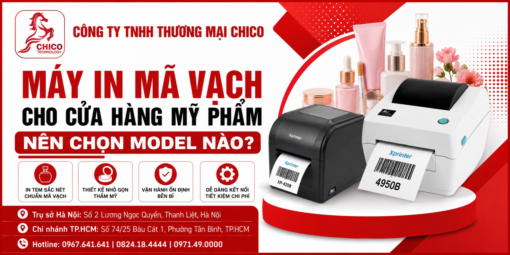 Máy In Mã Vạch Cho Cửa Hàng Mỹ Phẩm Nên Chọn Model Nào?