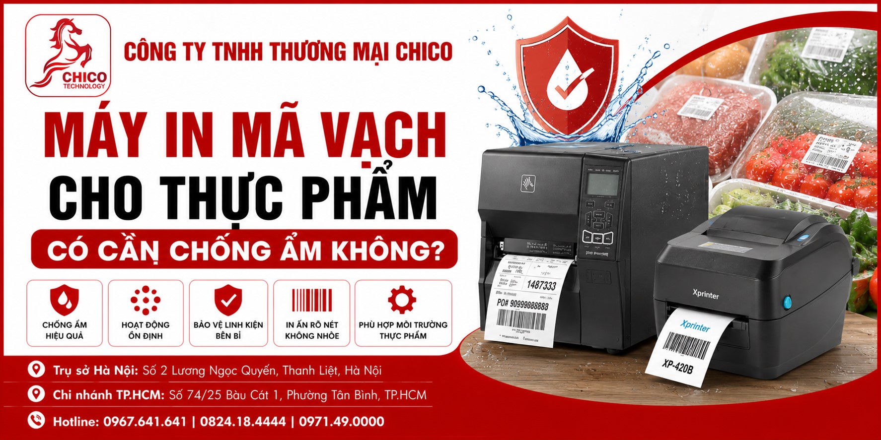 Máy In Mã Vạch Cho Thực Phẩm Có Cần Chống Ẩm Không?