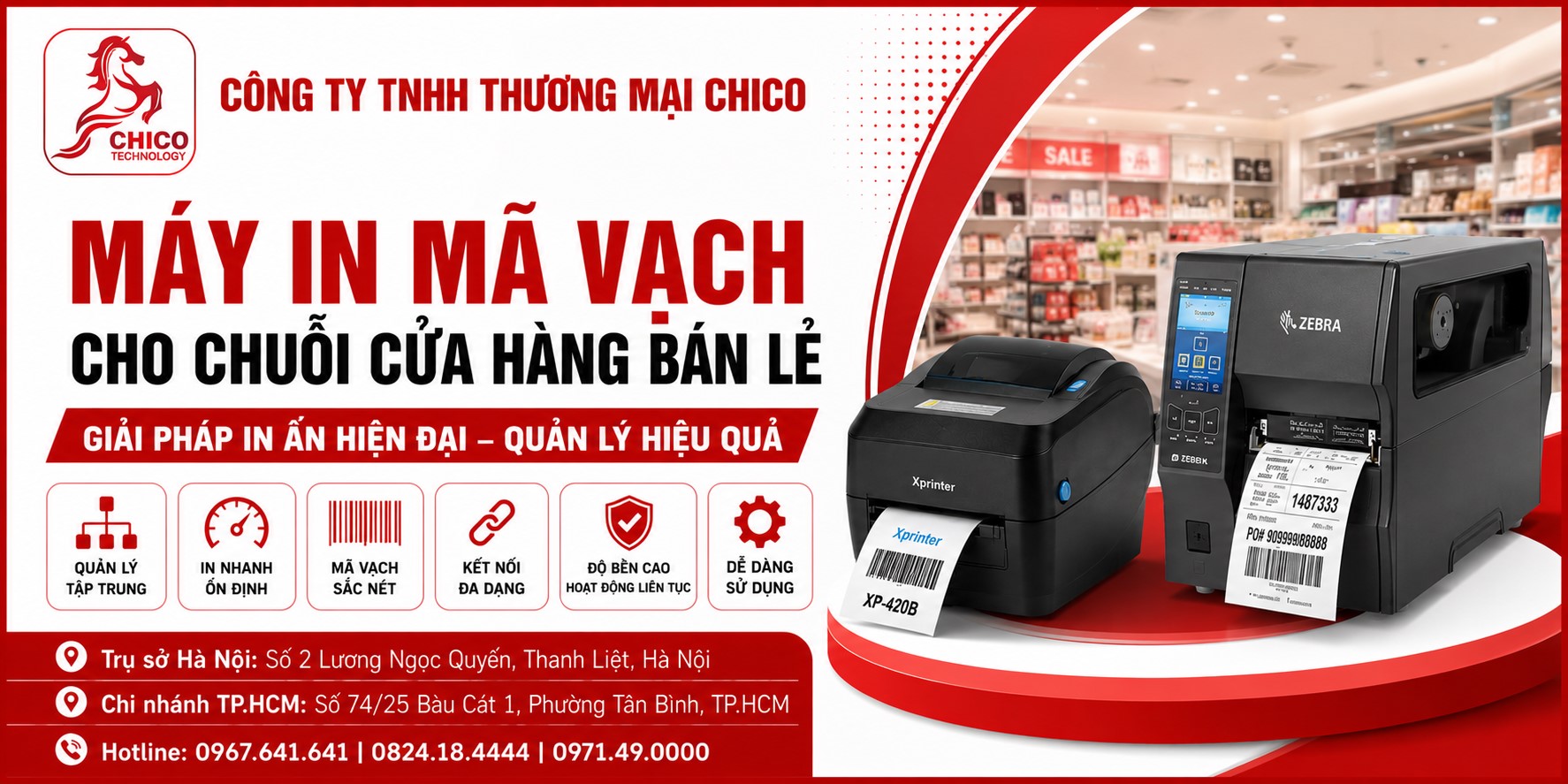 Máy In Mã Vạch Cho Chuỗi Cửa Hàng Bán Lẻ: Tiêu Chí Chọn Lựa