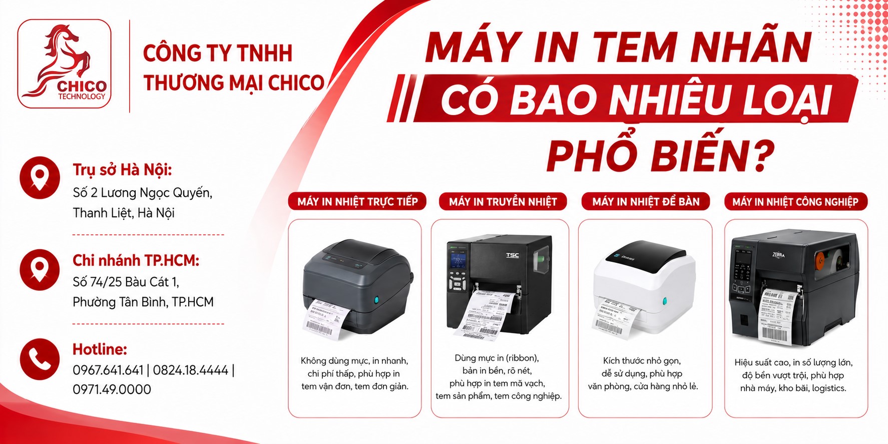 Máy In Tem Nhãn Có Bao Nhiêu Loại Phổ Biến Hiện Nay?