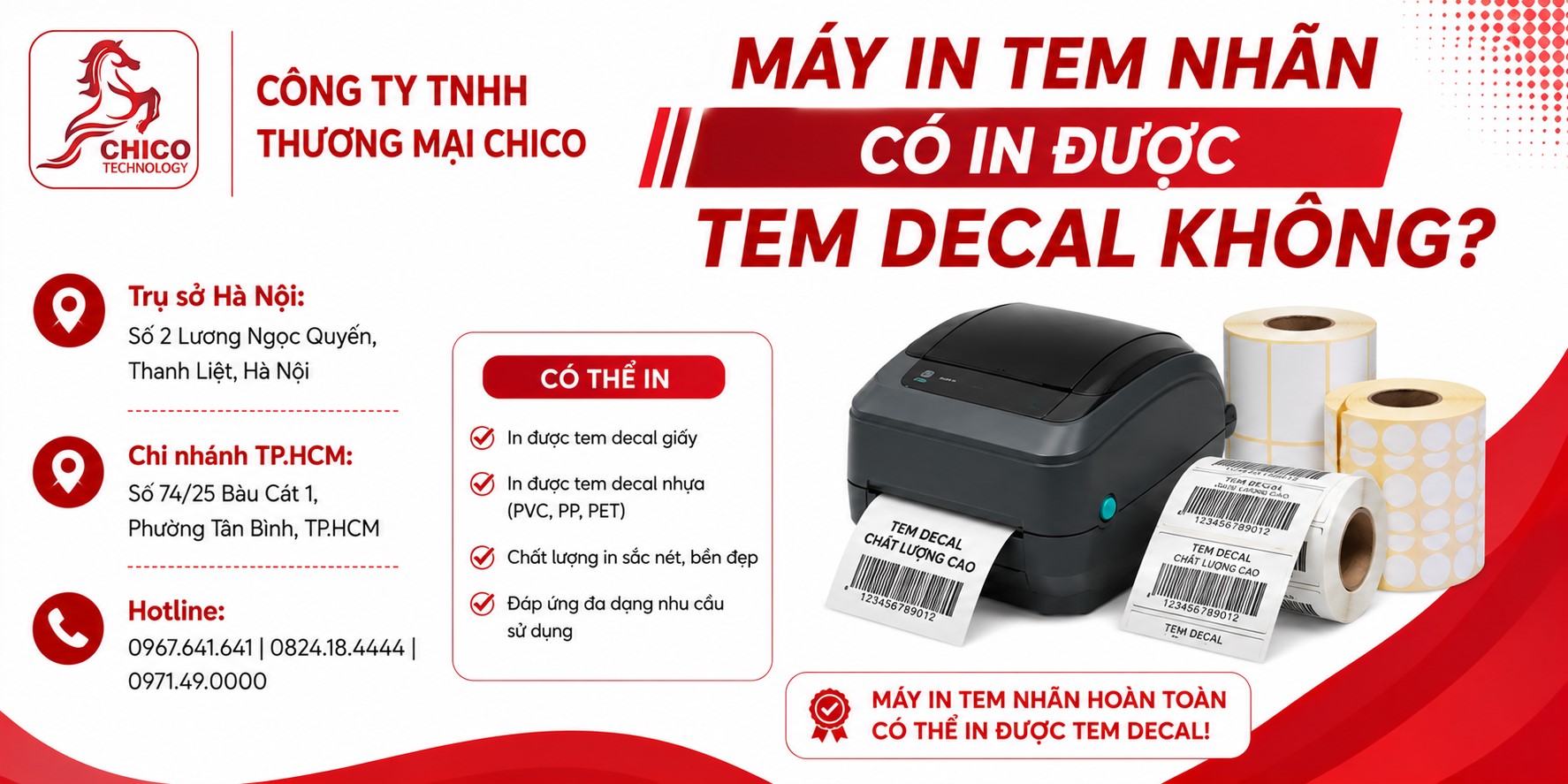 Máy In Tem Nhãn Có In Được Tem Decal Không? Giải Đáp Chi Tiết