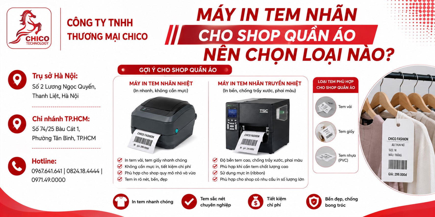 Máy In Tem Nhãn Cho Shop Quần Áo Nên Chọn Loại Nào Tốt Nhất?