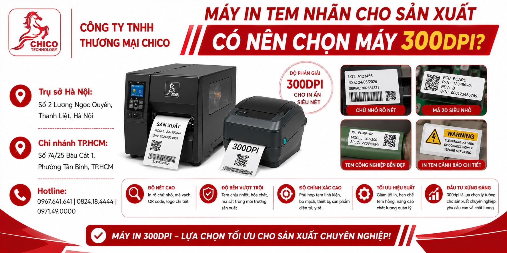 Máy In Tem Nhãn Cho Sản Xuất Có Nên Chọn Độ Phân Giải 300dpi?