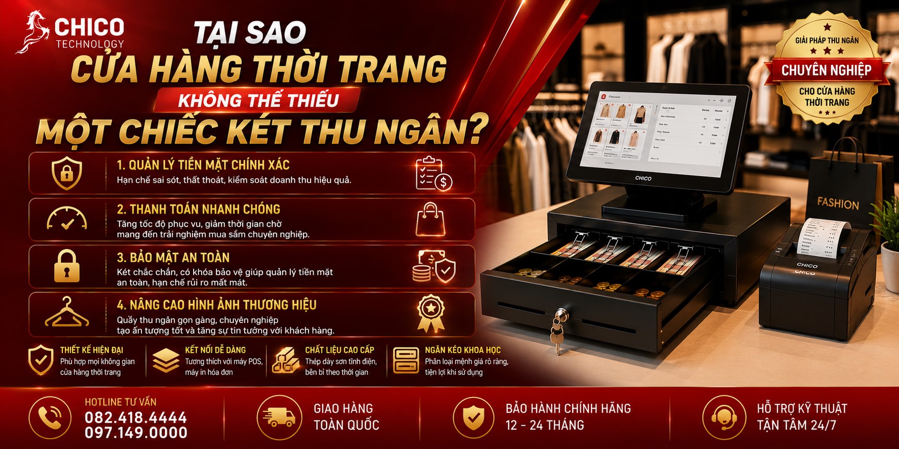 Tại Sao Cửa Hàng Thời Trang Không Thể Thiếu Két Thu Ngân?