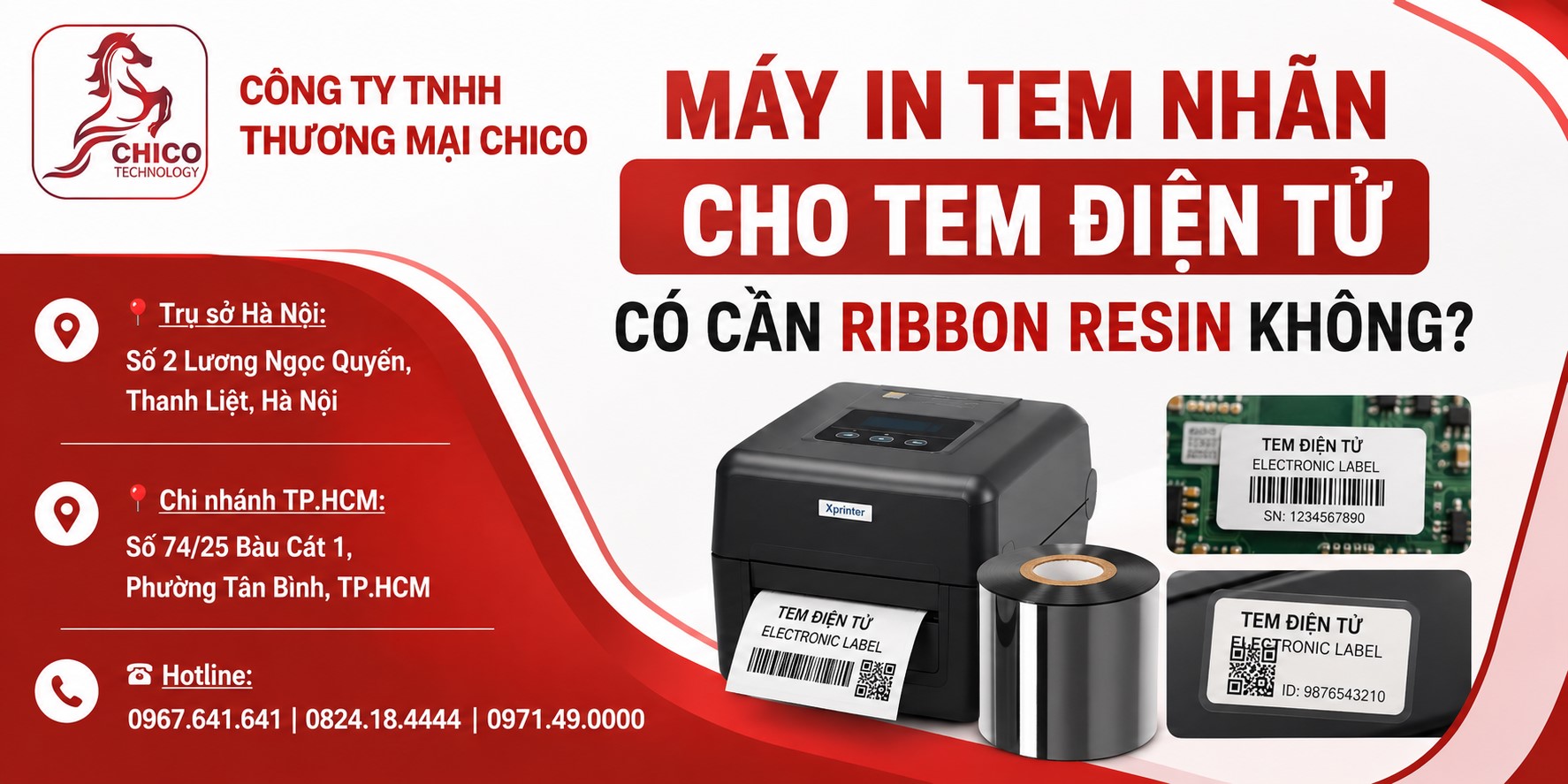 Máy In Tem Nhãn Linh Kiện Điện Tử Có Cần Dùng Mực Ribbon Resin Không?
