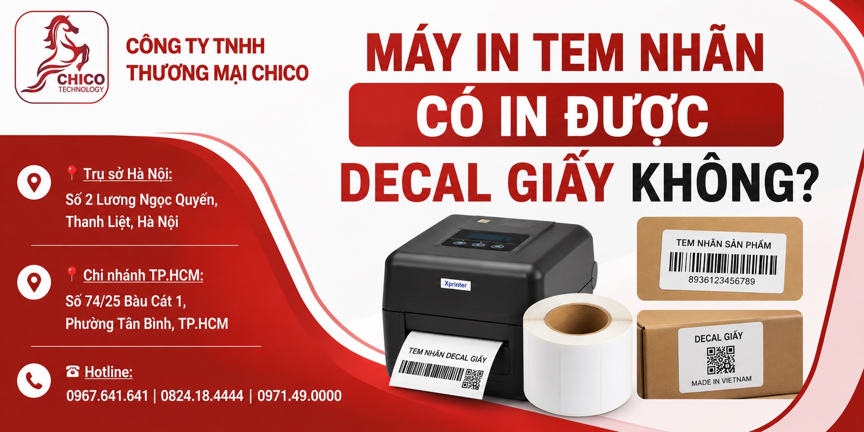 Máy In Tem Nhãn Có In Được Giấy Decal Thường Không?