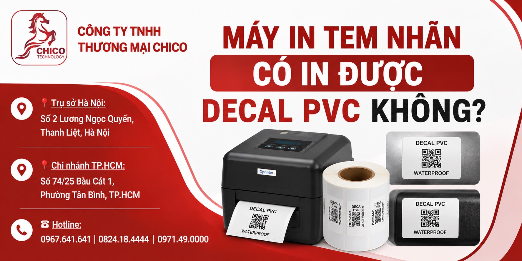 Máy In Tem Nhãn Có In Được Giấy Decal Nhựa PVC Không?