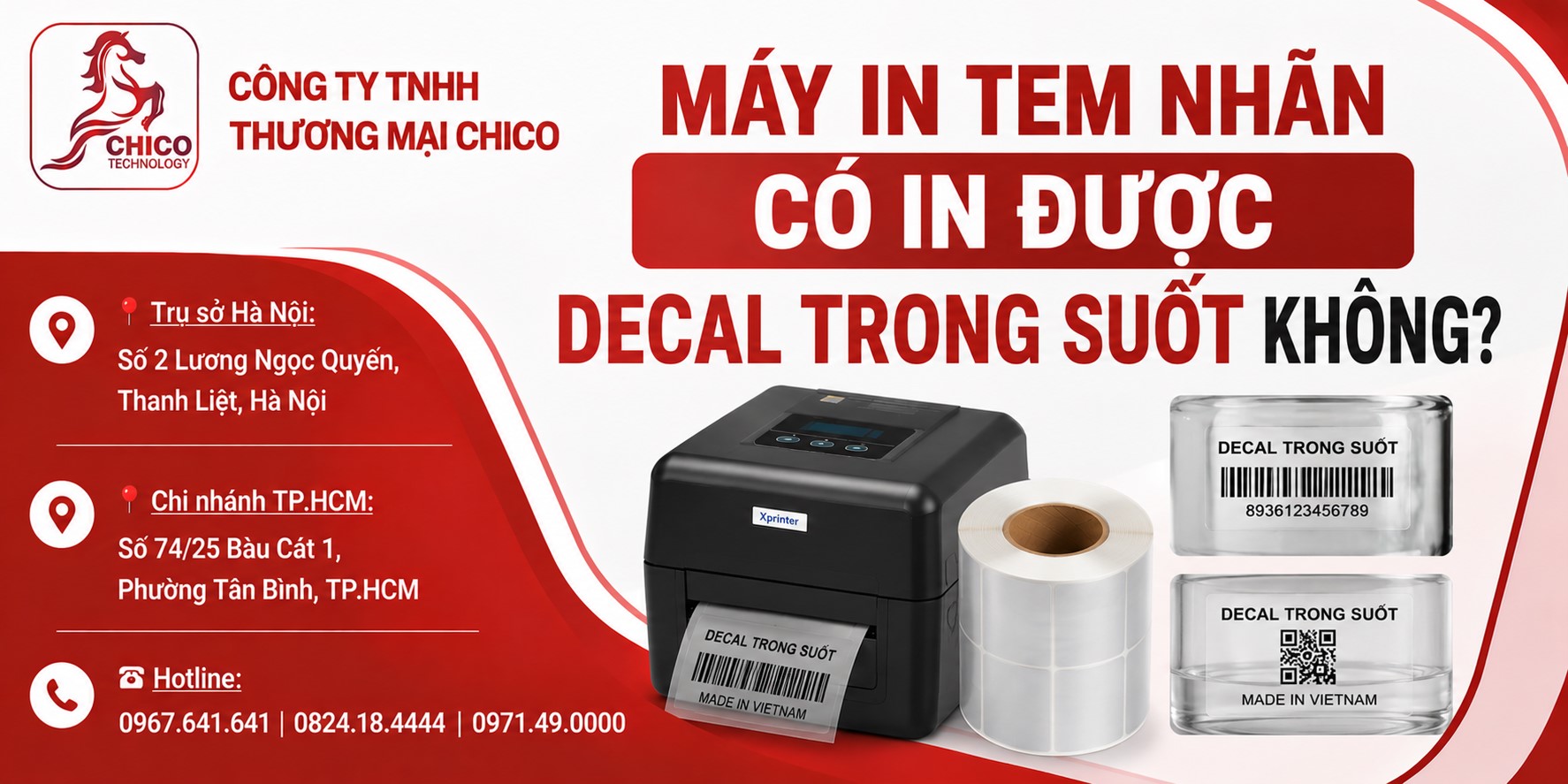 Máy In Tem Nhãn Có In Được Giấy Decal Trong Suốt Không?